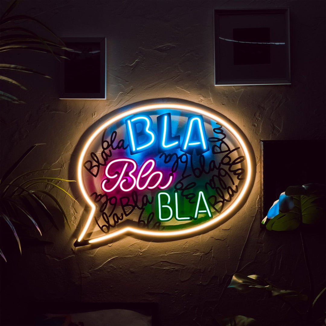 Bla Bla - Neon Wall Art, | Hoagard
