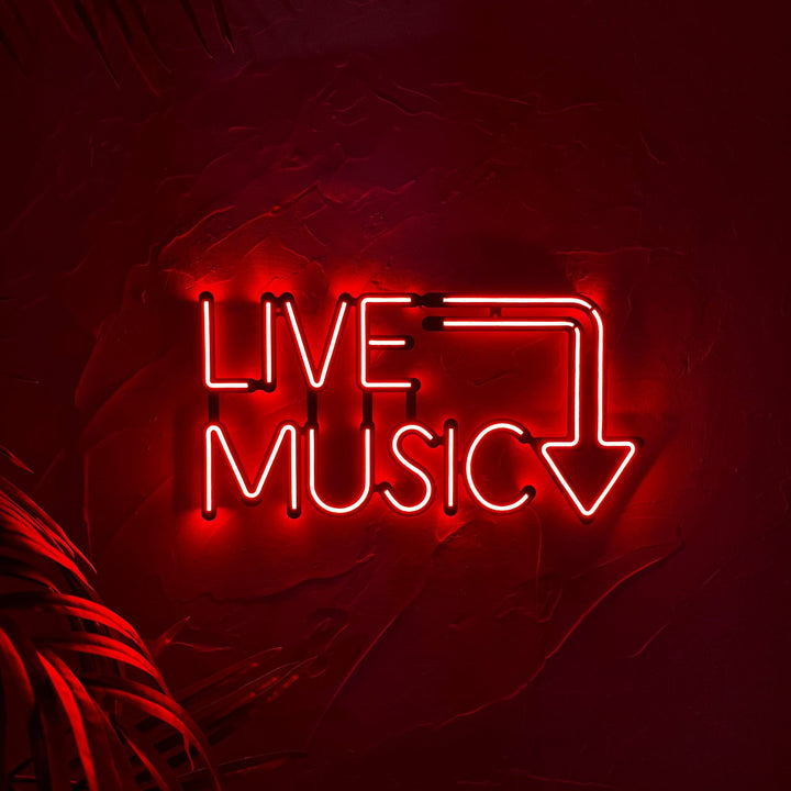 Live Music - Neon Wall Art, | Hoagard