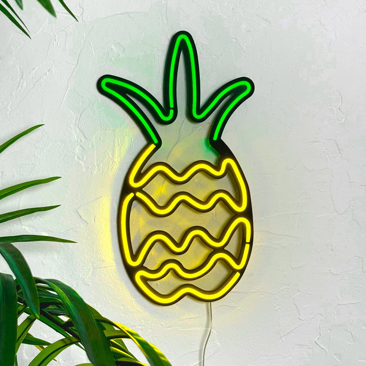 Ananas - Neon Wall Art, | Hoagard