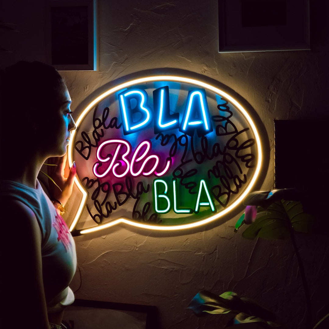 Bla Bla - Neon Wall Art, | Hoagard