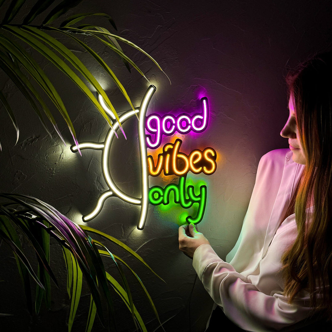 Good Vibes Only - Neon Wall Art, | Hoagard.co