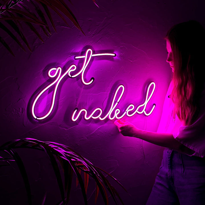 Naked - Neon Wall Art, | Hoagard