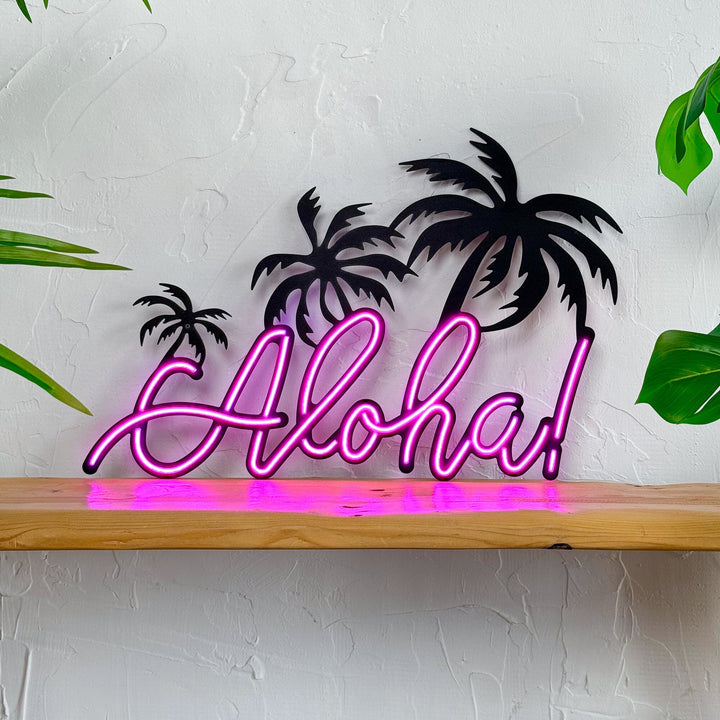 Aloha - Neon Wall Art, | Hoagard