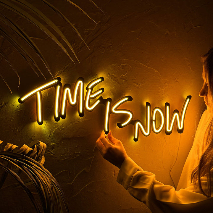 Time Is Now - Neon Wall Art, | Hoagard