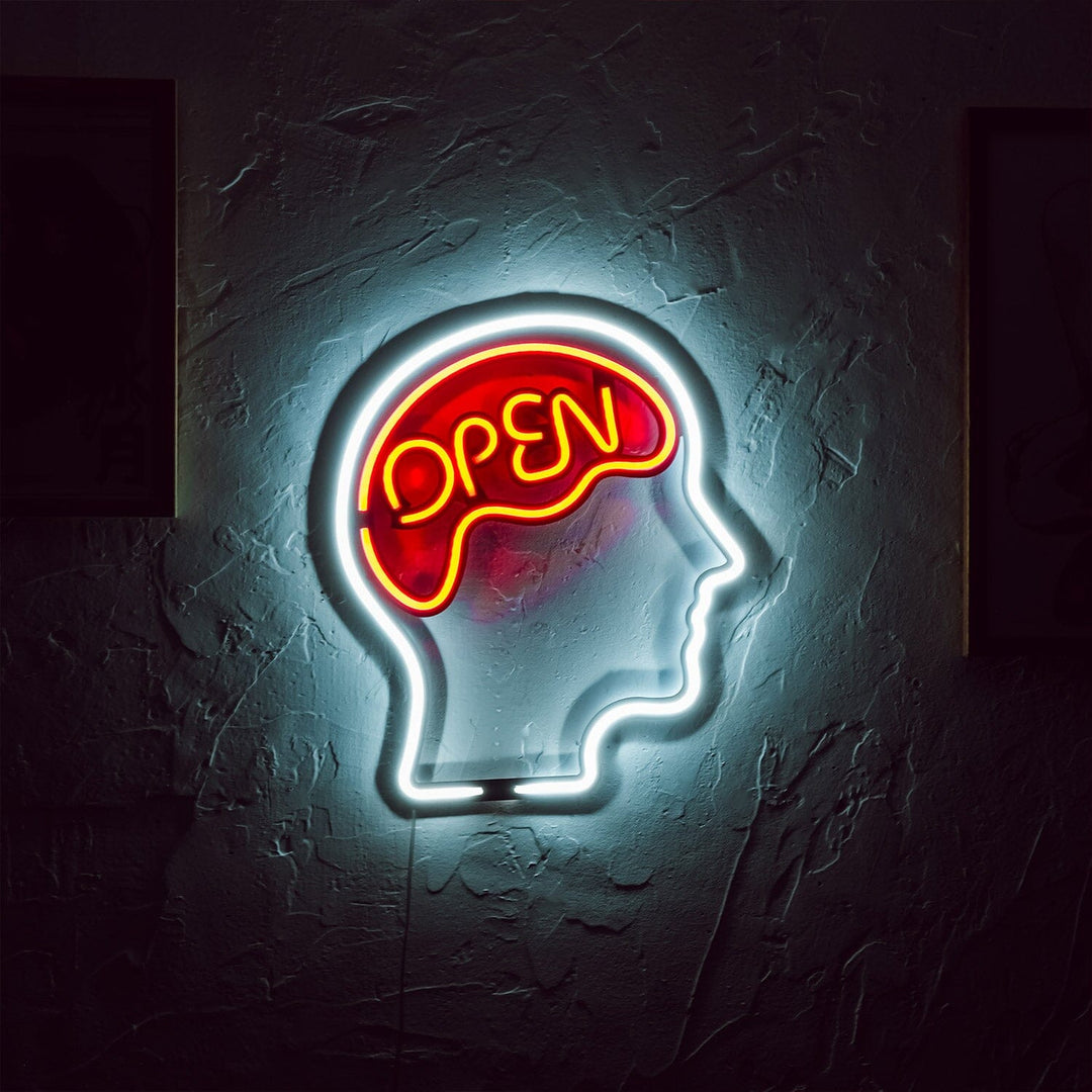 Open Mind - Neon Wall Art, | Hoagard
