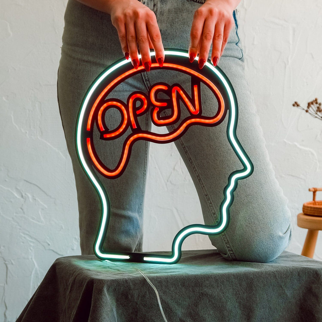 Open Mind - Neon Wall Art, | Hoagard