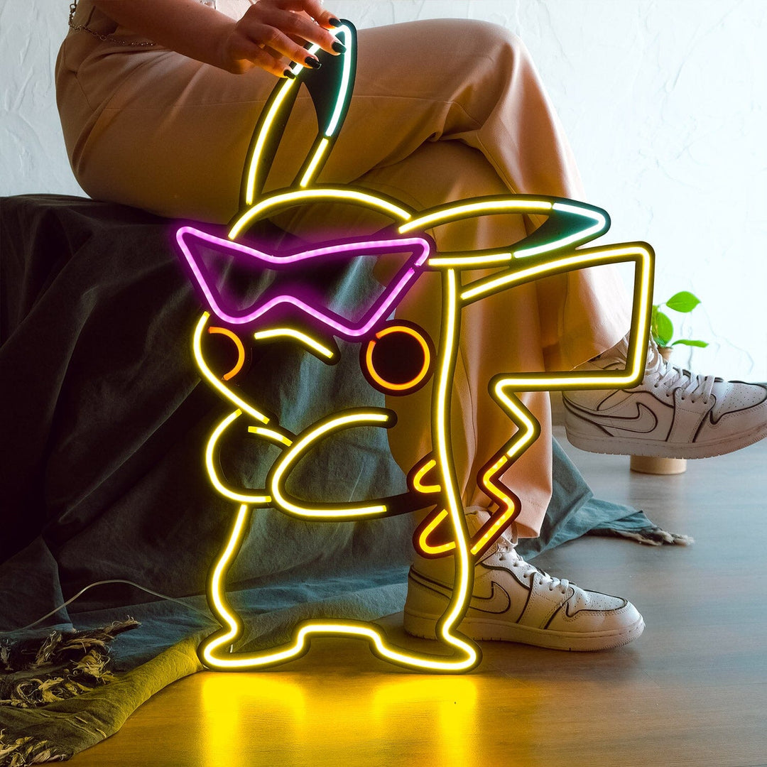 Pikachu - Neon Wall Art, | Hoagard.co