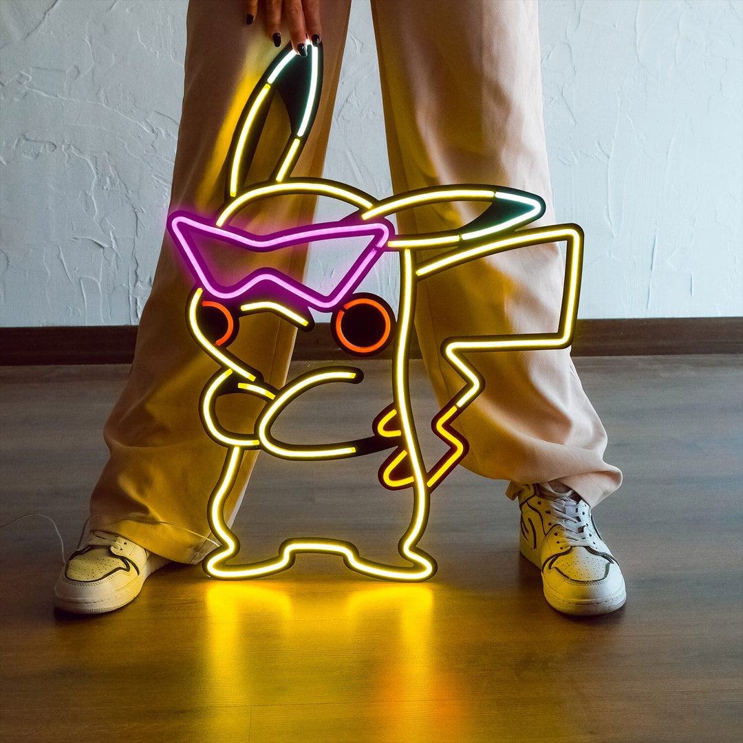 Pikachu - Neon Wall Art, | Hoagard.co