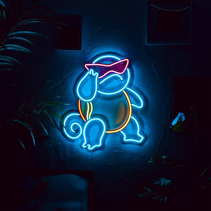 Squirtle - Neon Wall Art, | Hoagard.co