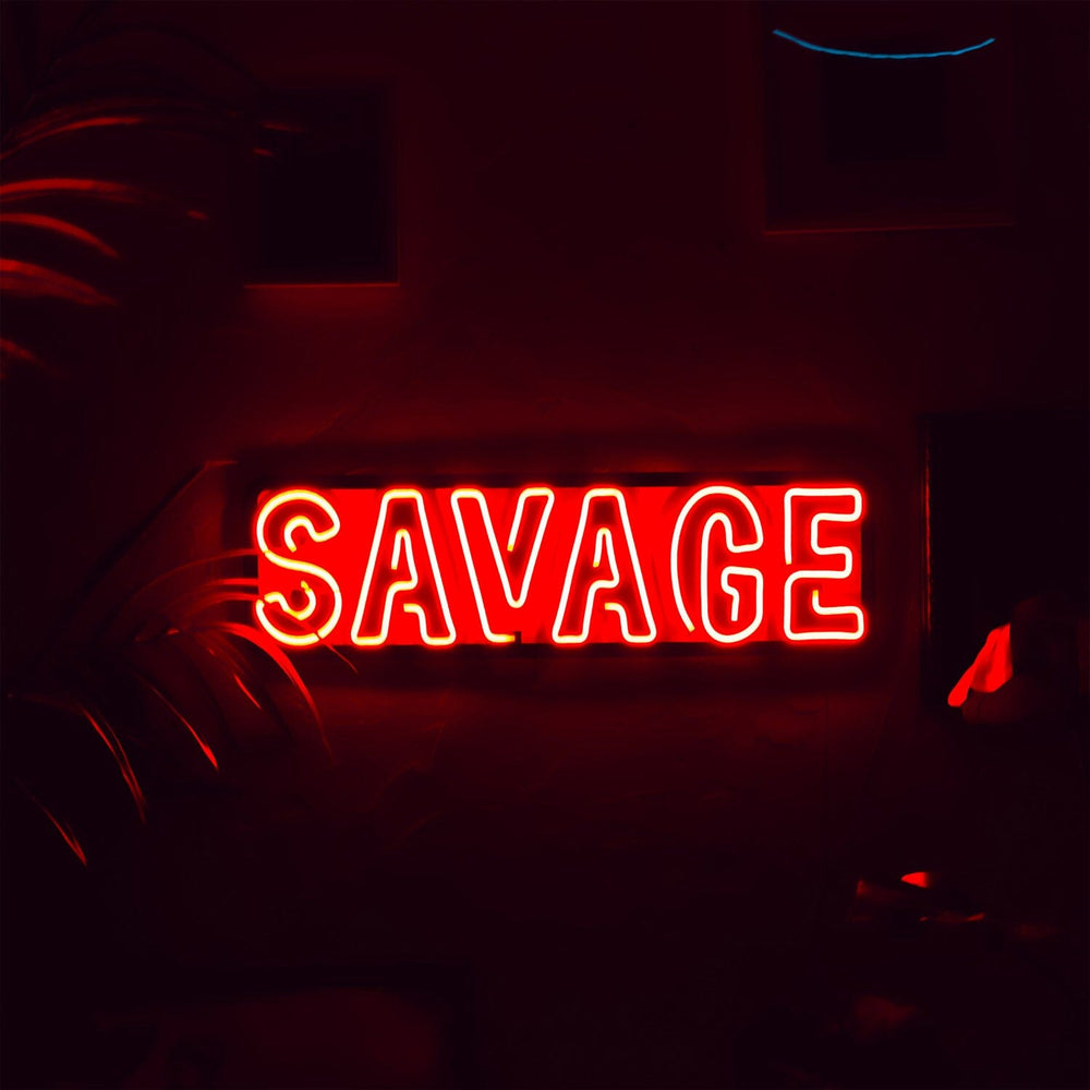 Savage - Neon Wall Art, | Hoagard