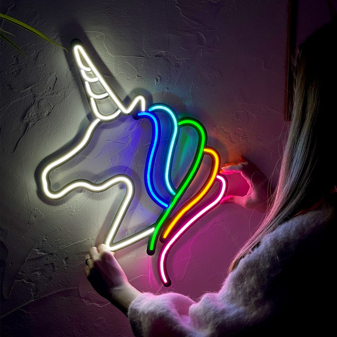 Unicorn - Neon Wall Art, | Hoagard