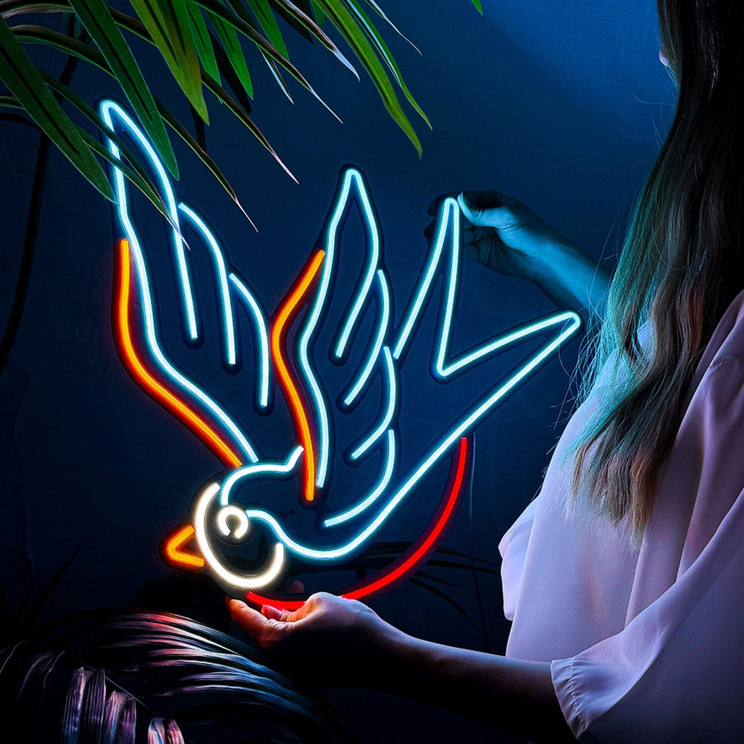 Sparrow - Neon Wall Art, | Hoagard.co