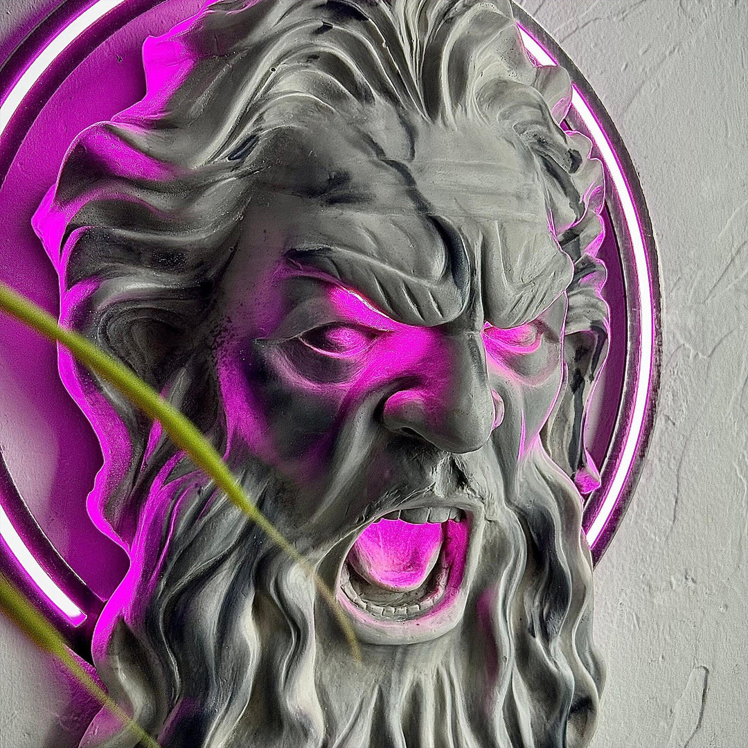Zeus Sculpture - Neon Wall Art, | Hoagard.co