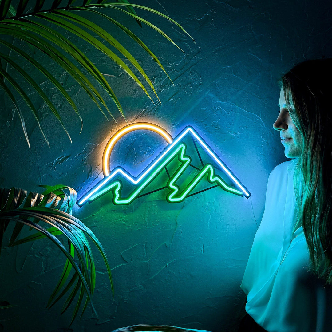 Mountain - Neon Wall Art, | Hoagard.co