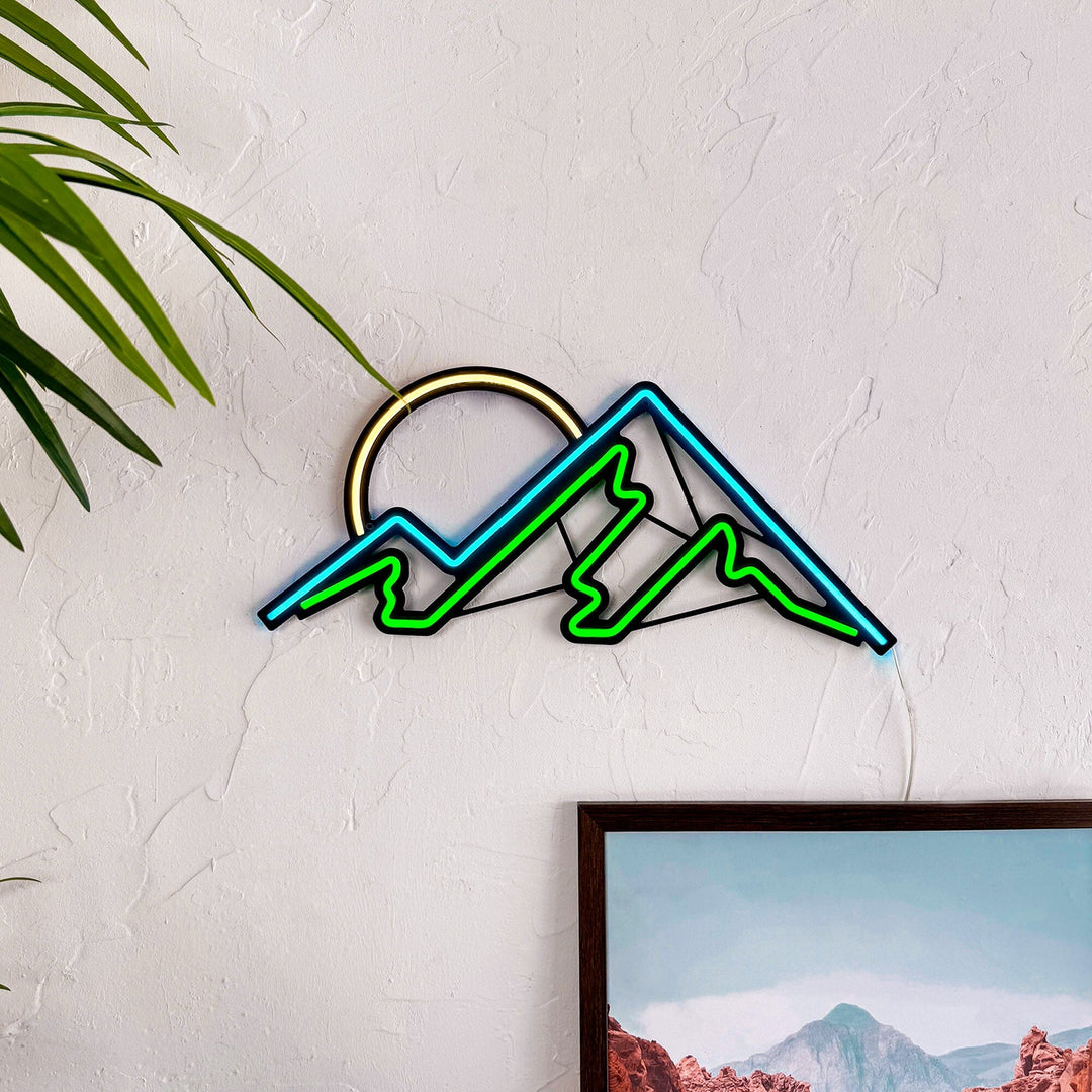 Mountain - Neon Wall Art, | Hoagard.co