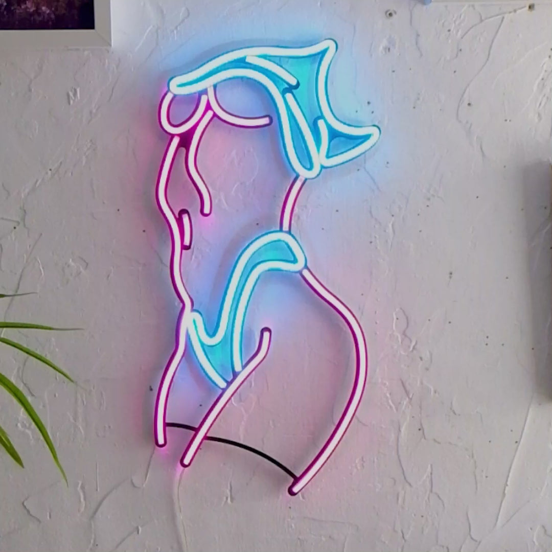 Femme Fatale Neon Wandkunst