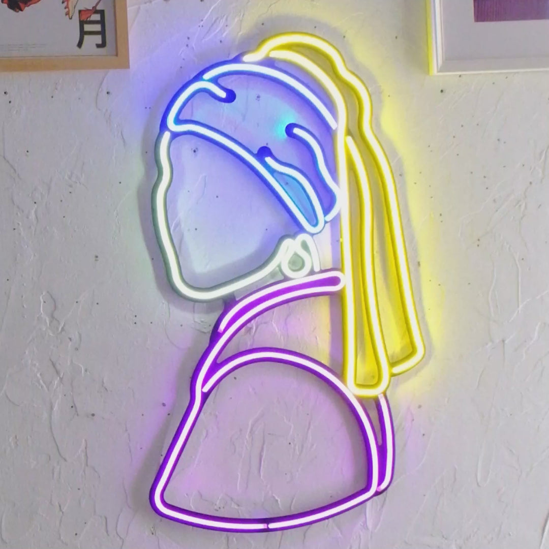 Arte della parete neon Meisje