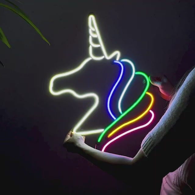 Unicorn Neon Wandkunst