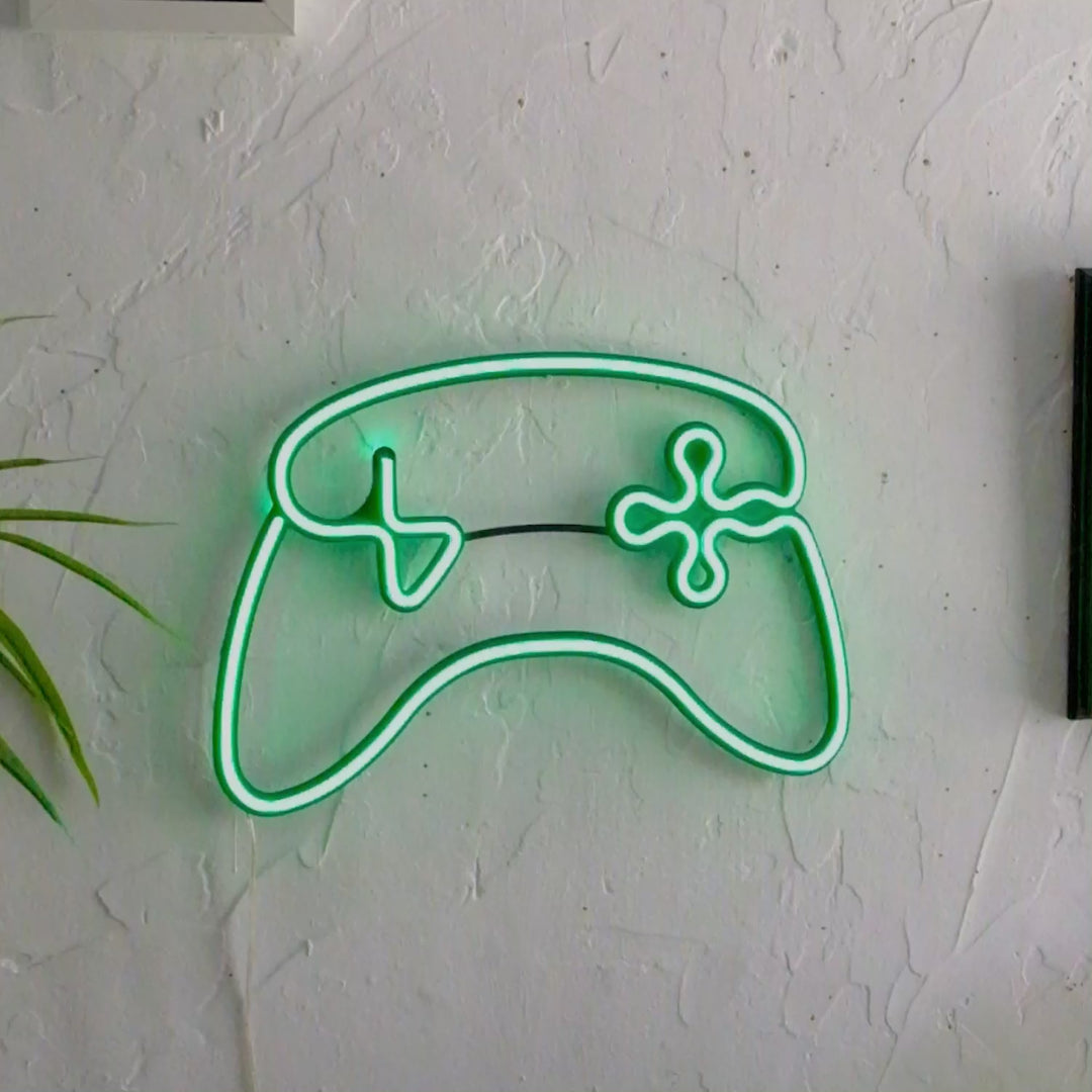 Spielekonsole Neon-Wandkunst