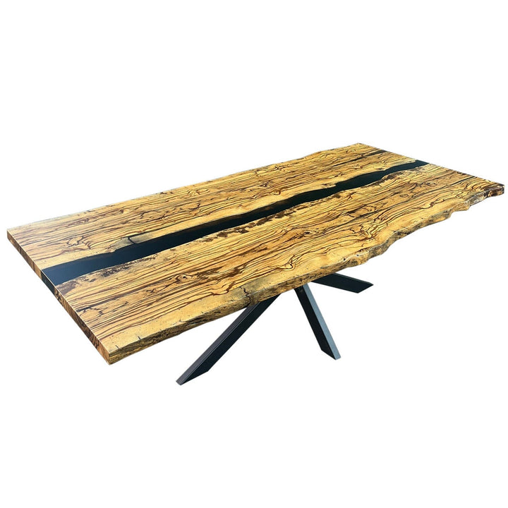 Pan Dining Table Marble Wood Epoxy Resin - , | Hoagard