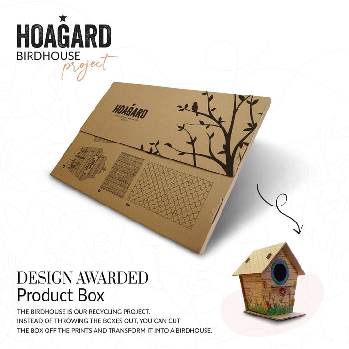 Hoagard box transforms into a bird house