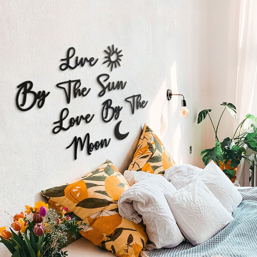 Live By The Sun Love By The Moon, Motivation Wall Decor, Hoagard, , , - Hoagard