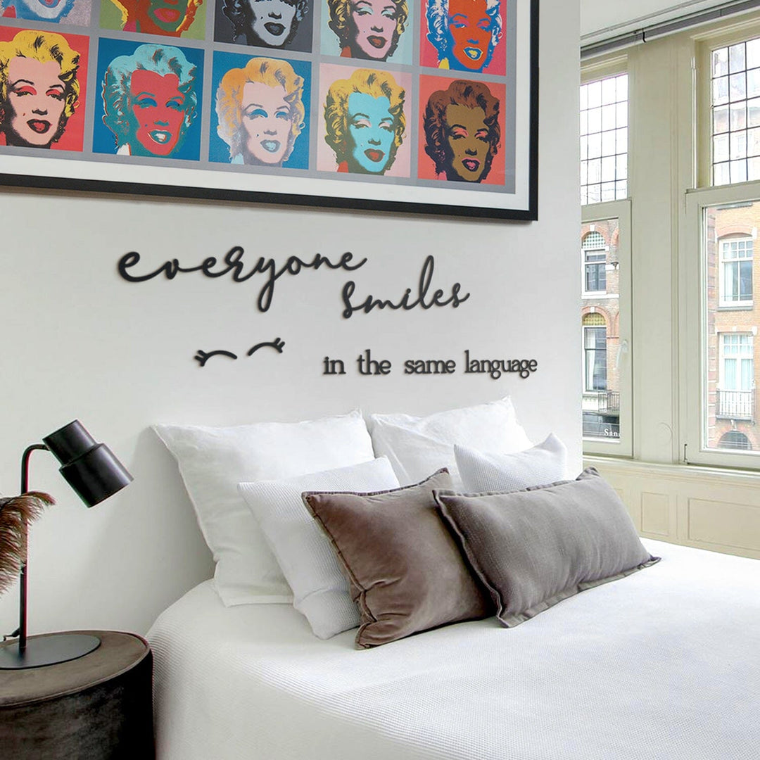 Everyone Smiles In The Same Language, Living Room Wall Decor, Hoagard, , , - Hoagard