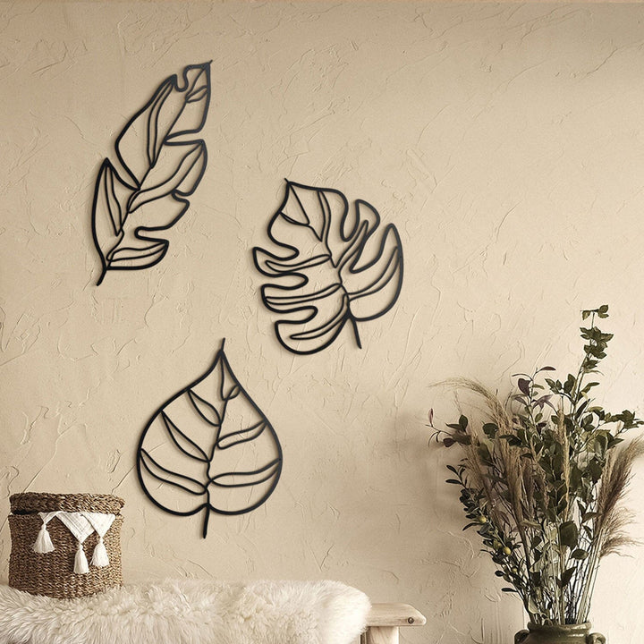 Animula Three Leaves, Living Room Wall Decor, Hoagard, , , - Hoagard