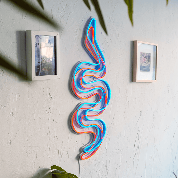 Snake Neon Wall Art, Neon Wall Art, Hoagard, , , - Hoagard