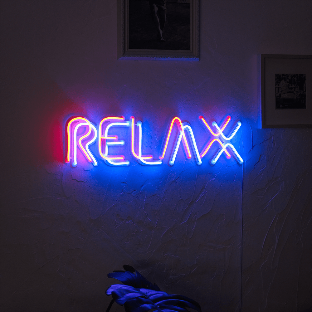 Relax Neon Wall Art, Neon Wall Art, Hoagard, , , - Hoagard