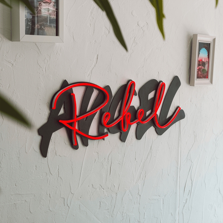 Rebel Angel Neon Wall Art, Neon Wall Art, Hoagard, , , - Hoagard