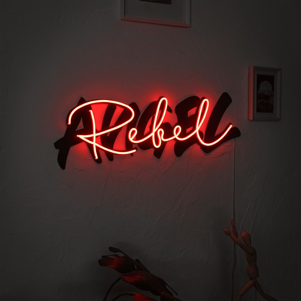 Rebel Angel Neon Wall Art, Neon Wall Art, Hoagard, , , - Hoagard