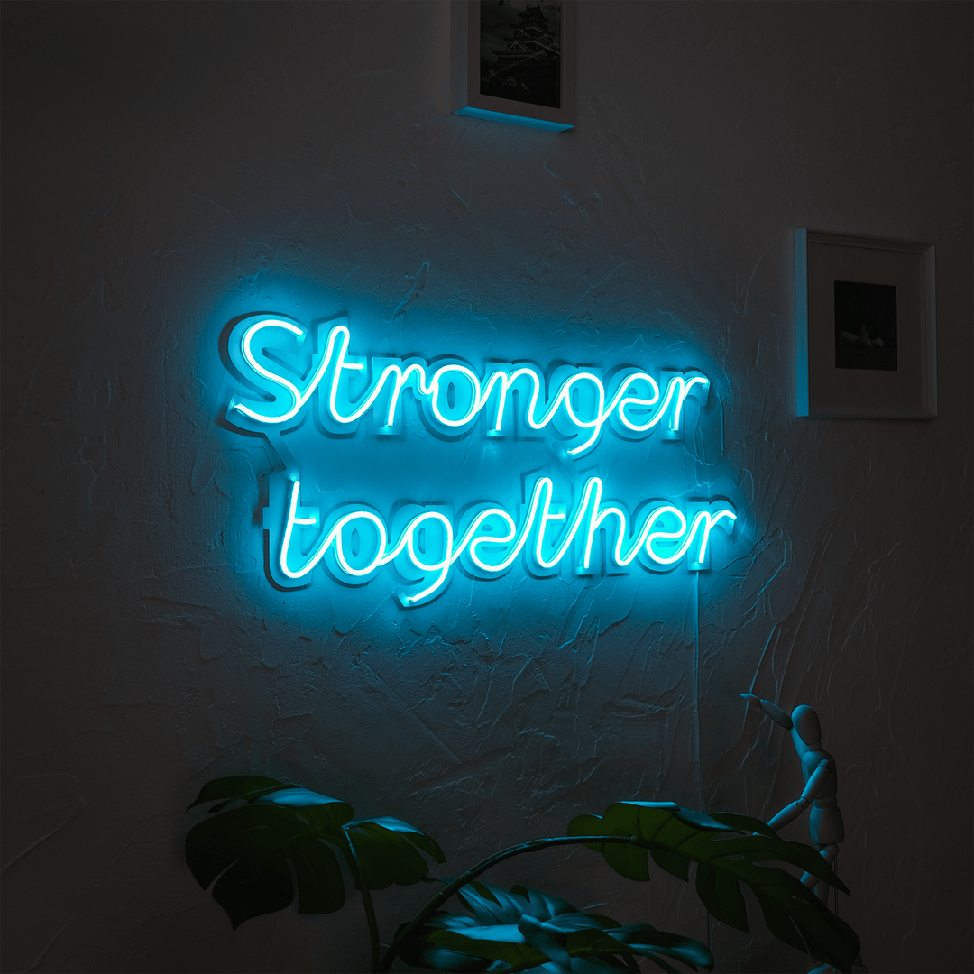 Stronger Together Neon Wall Art, Neon Wall Art, Hoagard, , , - Hoagard