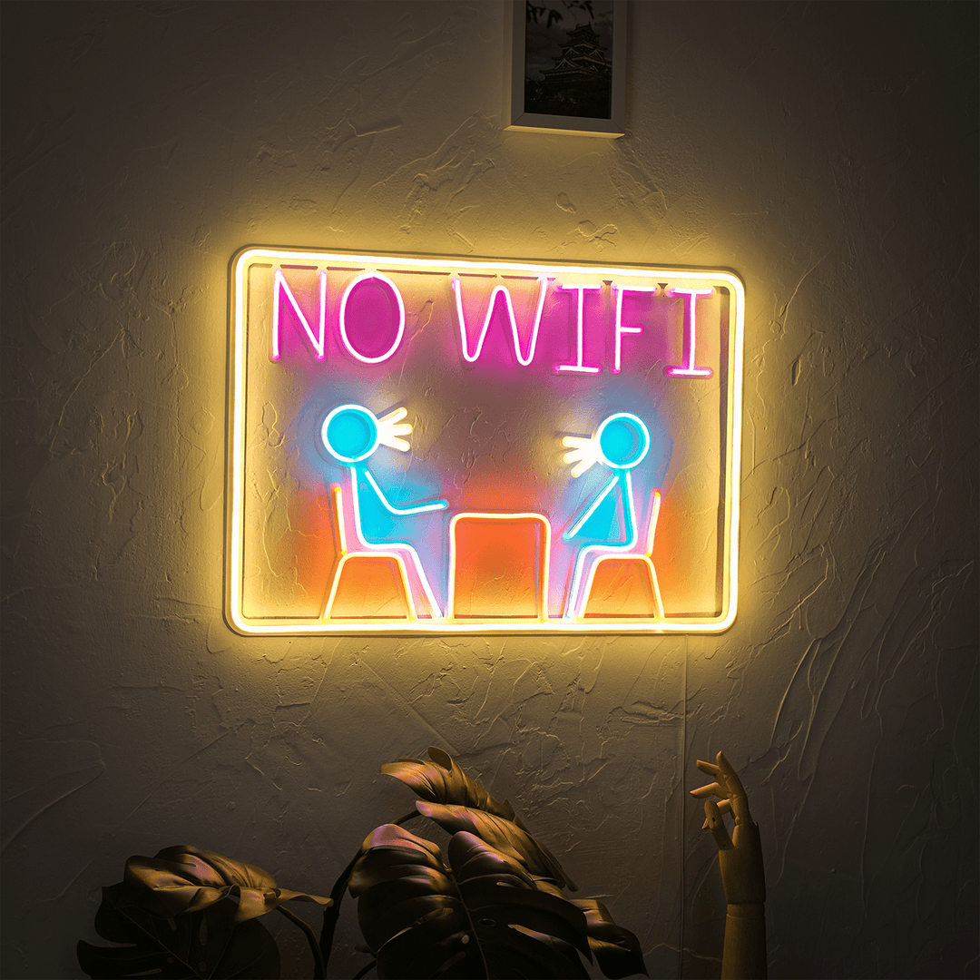No Wifi Neon Wall Art, Neon Wall Art, Hoagard, , , - Hoagard